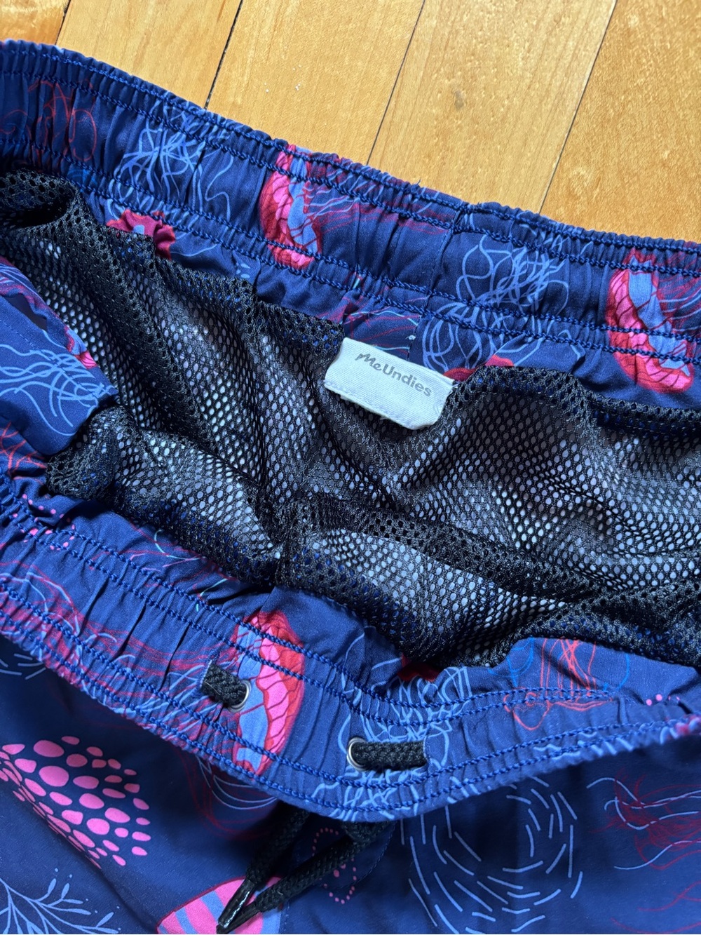 Jellyfish Men’s XL Bathing Suit | MeUndies Blue Purple Swim Trunks Beach Shorts - Picture 3 of 15